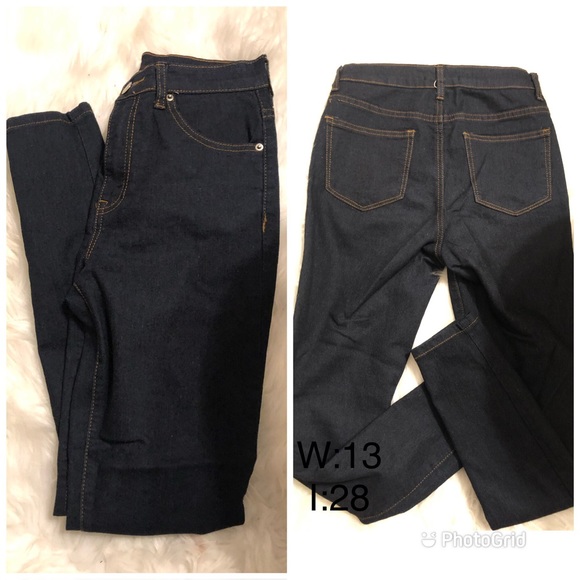 Navy blue skinny jeans size 26 - Picture 2 of 2